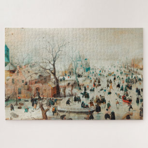 Winter Landscape Ice Skaters 1608 Hendrick Avercam Jigsaw Puzzle