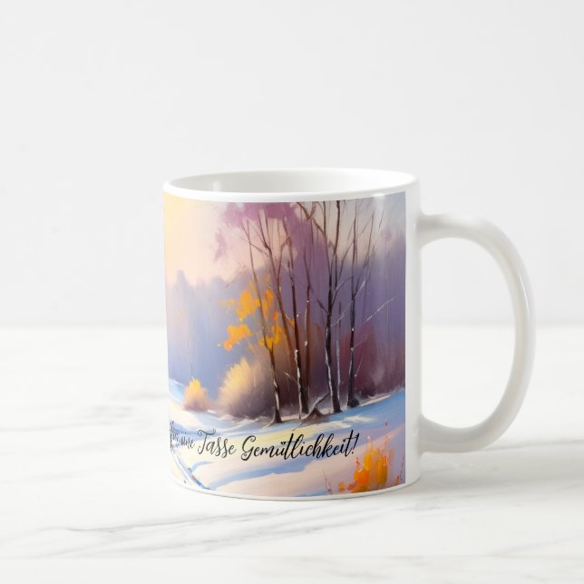 Winter landscape in morning light | coffee mug (Right)