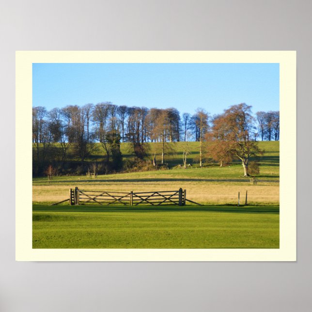 Winter landscape in Somerset Poster (Front)