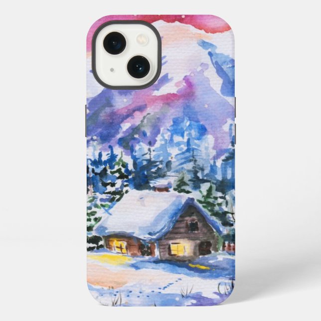 Winter landscape iPhone case (Back)