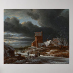 Winter Landscape, Jacob Isaacksz. van Ruisdael, c. Poster