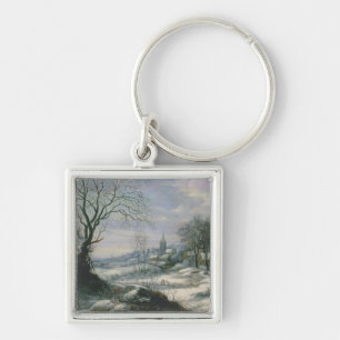 Winter landscape key ring