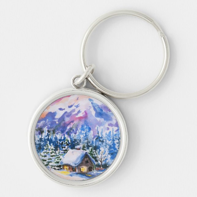 Winter landscape key ring (Front)