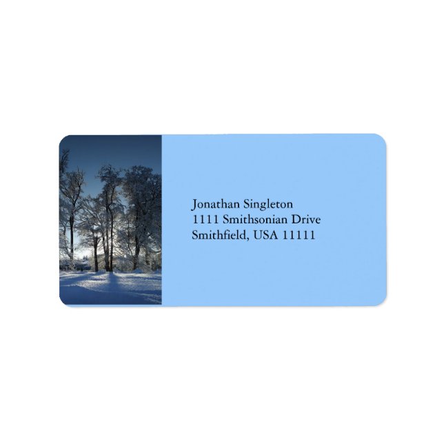 Winter Landscape Label (Front)