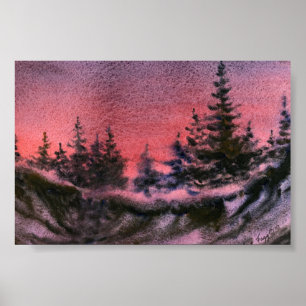 Winter Landscape Mini-Poster Poster