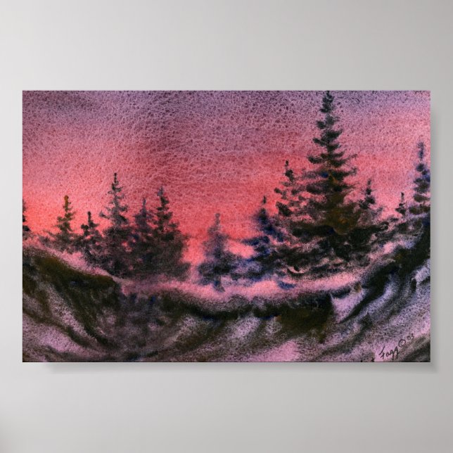 Winter Landscape Mini-Poster Poster (Front)