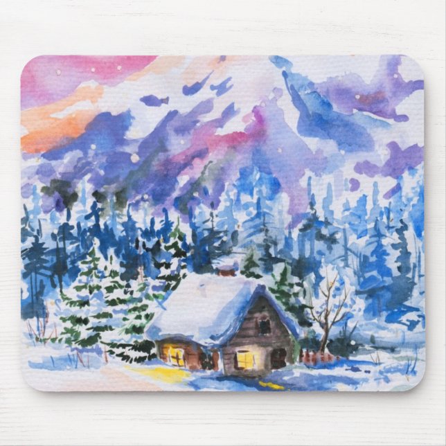 Winter landscape mouse pad (Front)