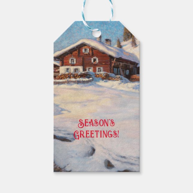 Winter Landscape near Davos Gift Tags (Front)