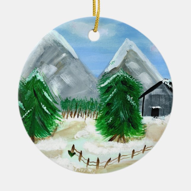 Winter Landscape Ornament (Front)