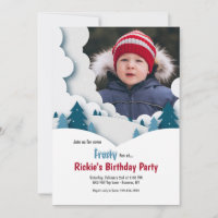 Winter Landscape Photo Birth Party