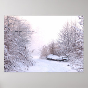 Winter landscape poster