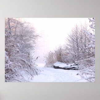 Winter landscape poster