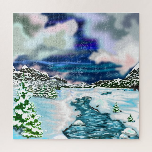 Winter Landscape Puzzle (Vertical)