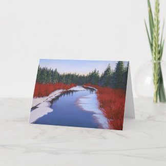 Winter Landscape Scene Blank Card
