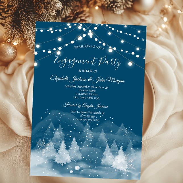 Winter Landscape Snow Engagement Invitation (Creator Uploaded)