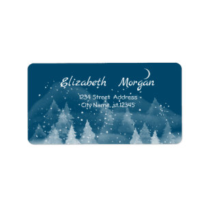 Winter Landscape Snow Label