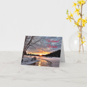 Winter Landscape Snow Scene Holiday Card