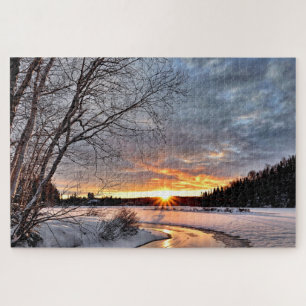 Winter Landscape Snow Scene Jigsaw Puzzle