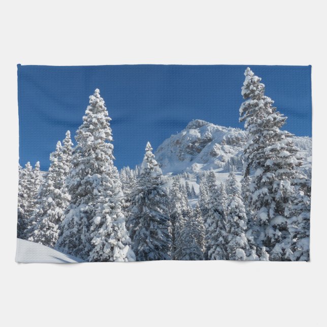 Winter landscape snow tea towel (Horizontal)
