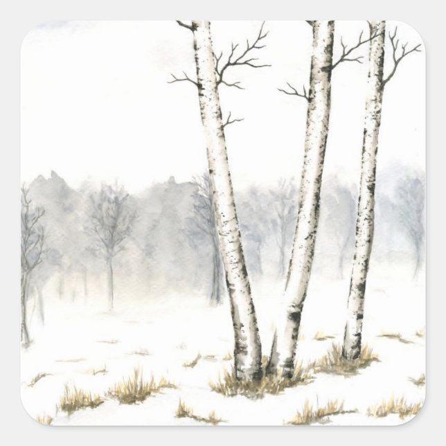 Winter Landscape Sticker (Front)