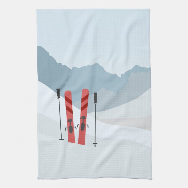 Winter landscape tea towel (Vertical)