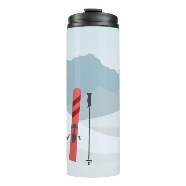 Winter landscape thermal tumbler (Front)
