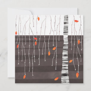 Winter Landscape Tree Art Card