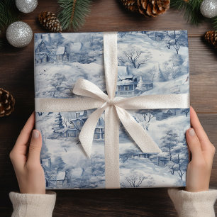 Winter Landscape White Christmas Modern  Wrapping Paper