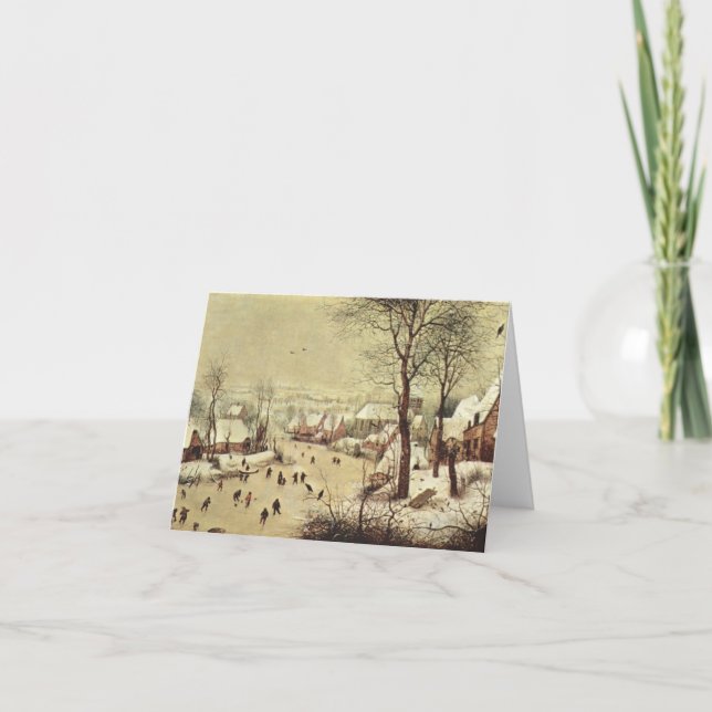 Winter Landscape with a Bird Trap - 1565 Card (Front)