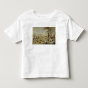 Winter Landscape with Bird Trap (oil on panel) Toddler T-Shirt