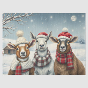 Winter Landscape with Sheep and Cabin Tissue Paper