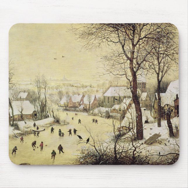 Winter Landscape with Skaters Mouse Pad (Front)