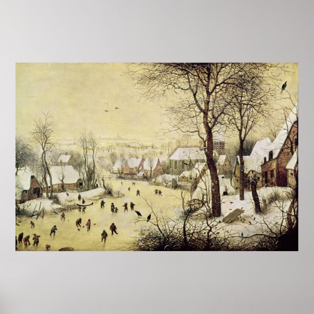 Winter Landscape with Skaters Poster (Front)