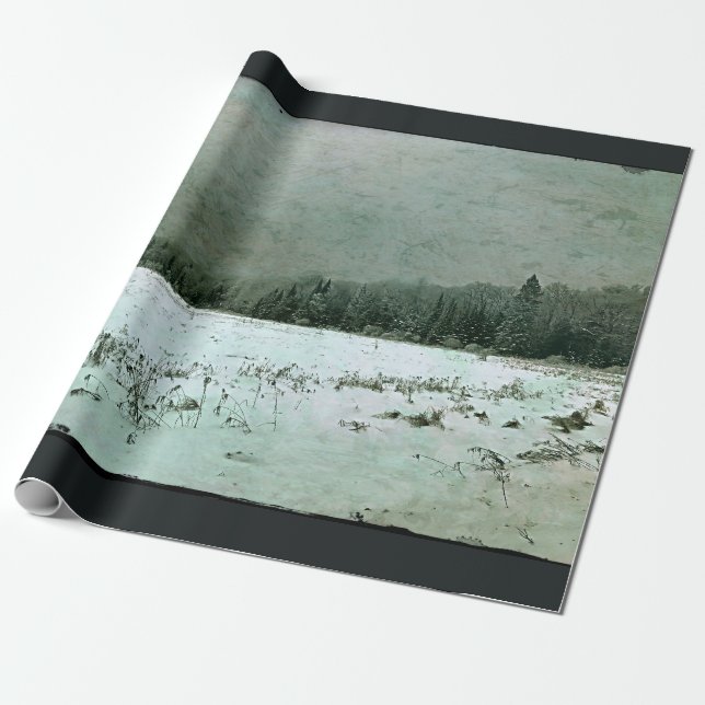 Winter Landscape Wrapping Paper (Unrolled)