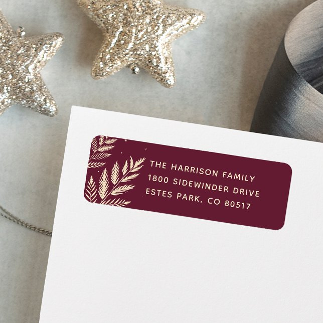 Winter Laurel Return Address Label (Creator Uploaded)