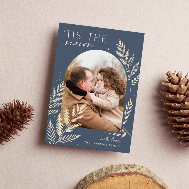 Winter Laurel | Tis the Season Photo Holiday Card (Creator Uploaded)