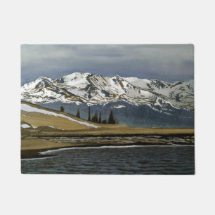 Winter Leadville Colorado Mountain Landscape Doormat