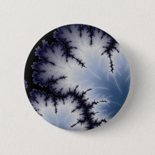Winter Leaf 6 Cm Round Badge