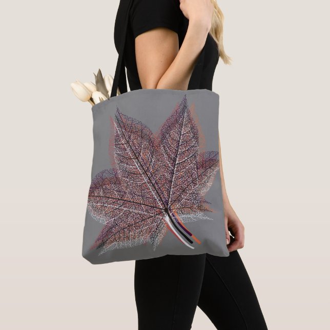 Winter Leaf Tote Bag (Close Up)