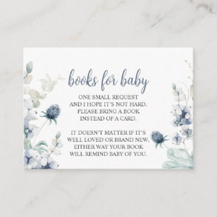 Winter Leaves Baby Shower Book for Baby Enclosure Card