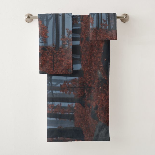 Winter Leaves Bath Towel Set (Insitu)