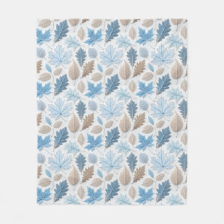 winter leaves coated in delicate frost fleece blanket