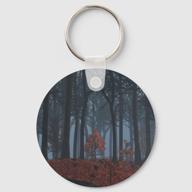 Winter Leaves Keychain (Front)