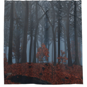Winter Leaves Shower Curtain