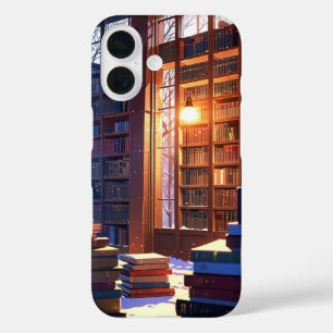 Winter Library Retreat iPhone 16 Case
