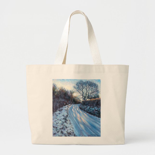 Winter Light Large Tote Bag (Front)