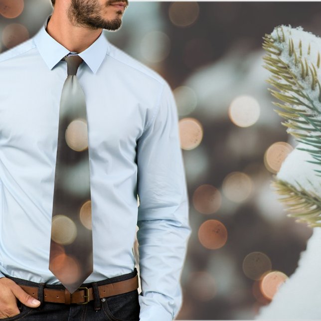 Winter lights: abstract brown orange pattern  tie (Creator Uploaded)