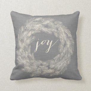 WINTER LINEN PRINT JOY STYLISH HOLIDAY PILLOW