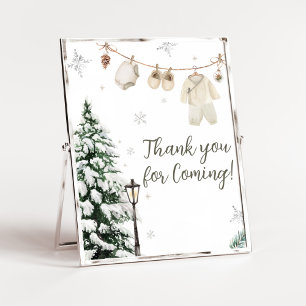 Winter Little Baby Clothes Thank you for Coming Poster