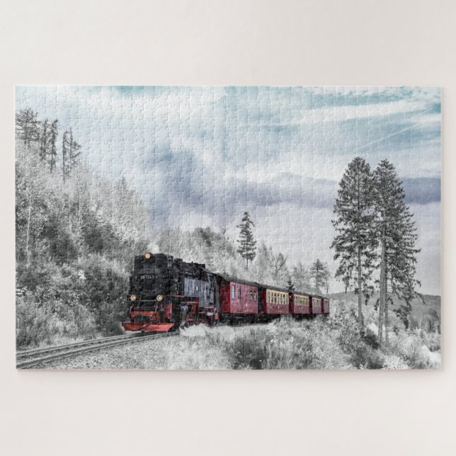 Winter Locomotive Jigsaw Puzzle (Horizontal)